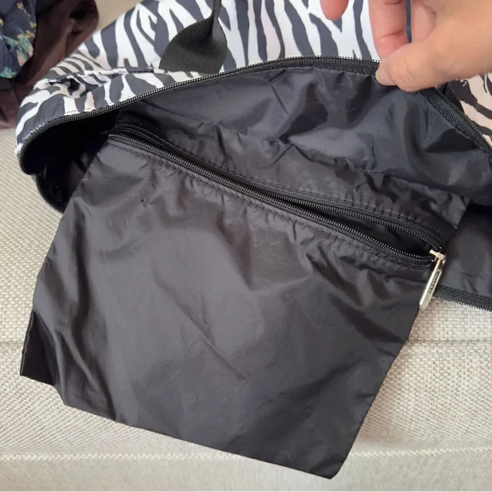 Le Sportsac Black & White Zebra Tote Bag - Picture 13 of 15